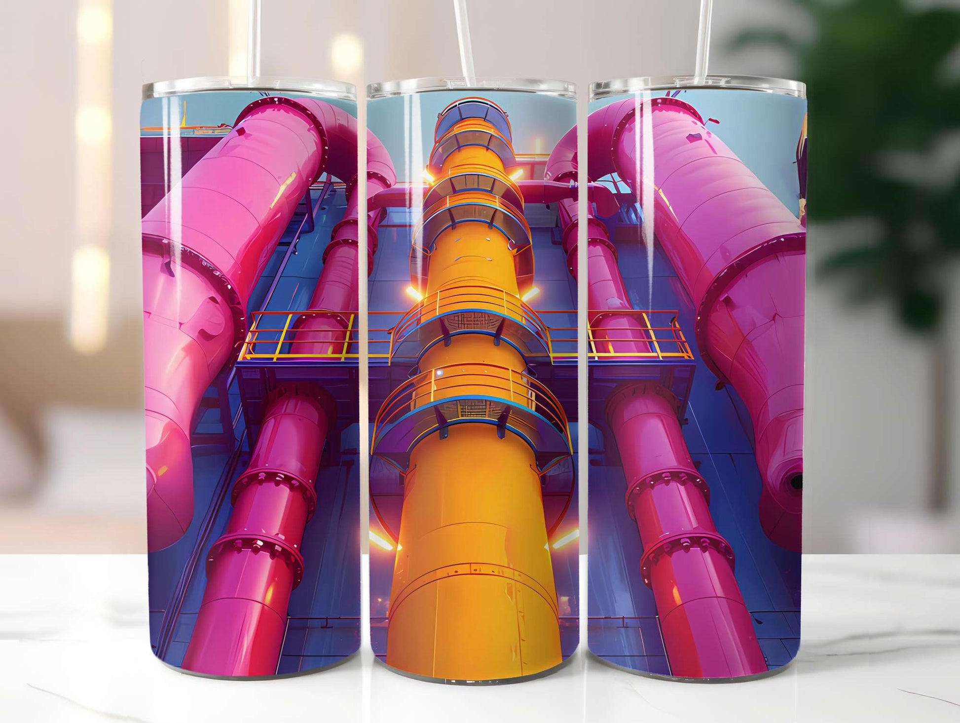 Industrial Summer 3 Tumbler Wrap - CraftNest - Digital Crafting and Art