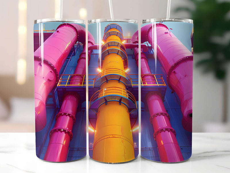 Industrial Summer 3 Tumbler Wrap - CraftNest - Digital Crafting and Art