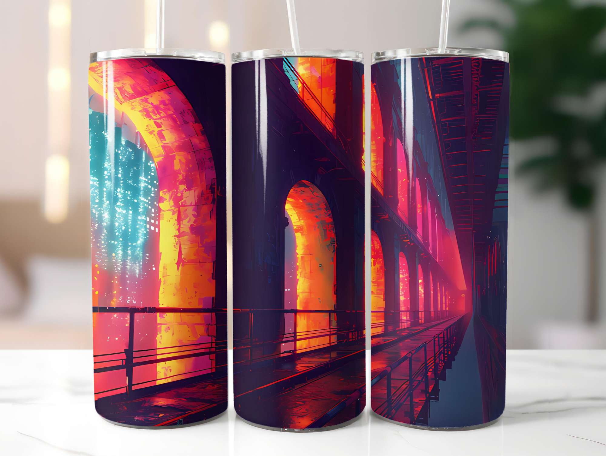 Industrial Summer 3 Tumbler Wrap - CraftNest - Digital Crafting and Art