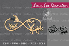 Infinity Floral Laser Cut Decoration Clipart Bundle - CraftNest - Digital Crafting and Art