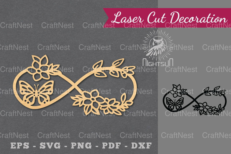 Infinity Floral Laser Cut Decoration Clipart Bundle - CraftNest - Digital Crafting and Art
