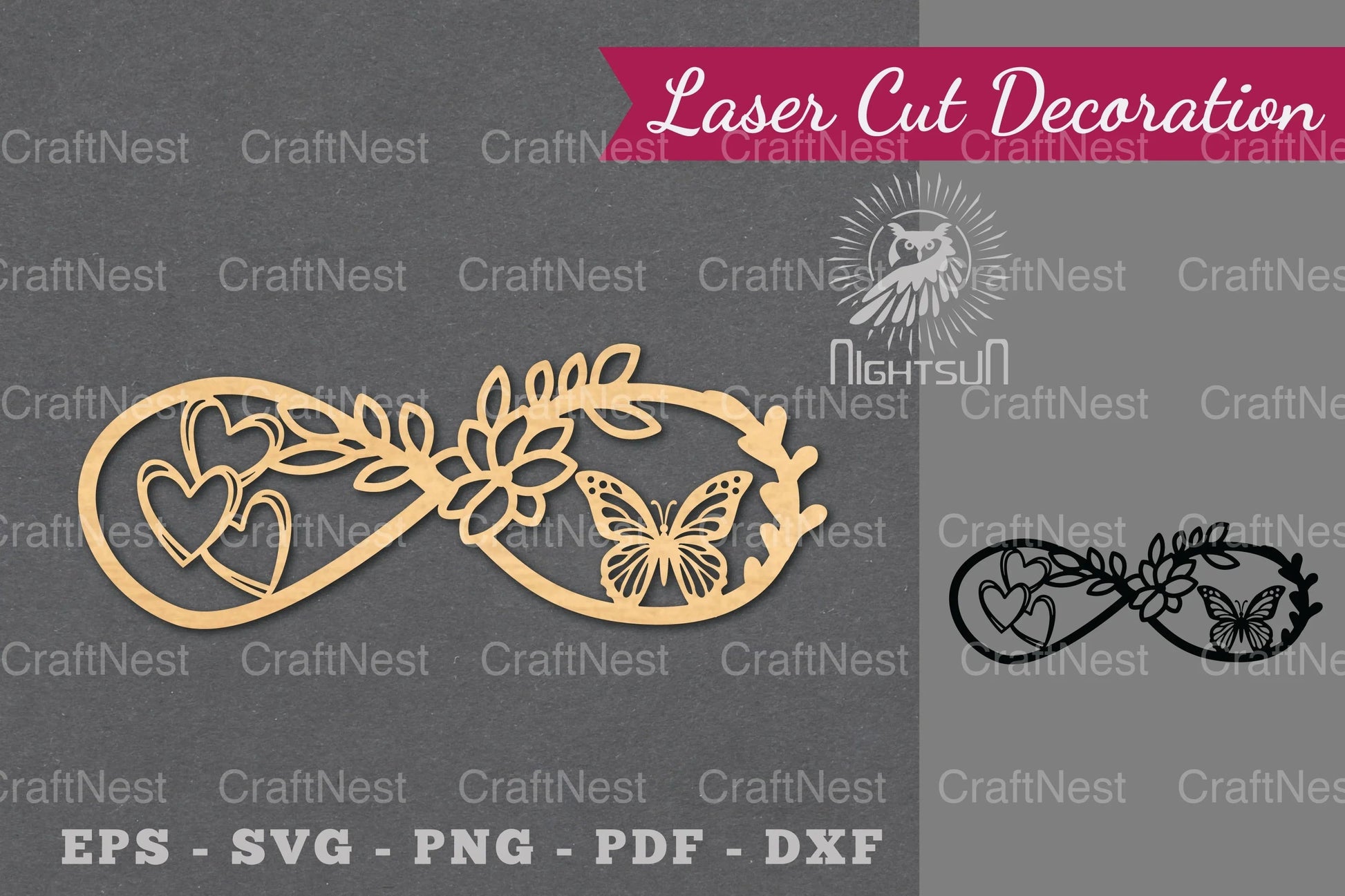 Infinity Floral Laser Cut Decoration Clipart Bundle - CraftNest - Digital Crafting and Art