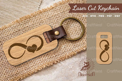 Infinity Heart Laser Cut Keychain Design Bundle - CraftNest - Digital Crafting and Art