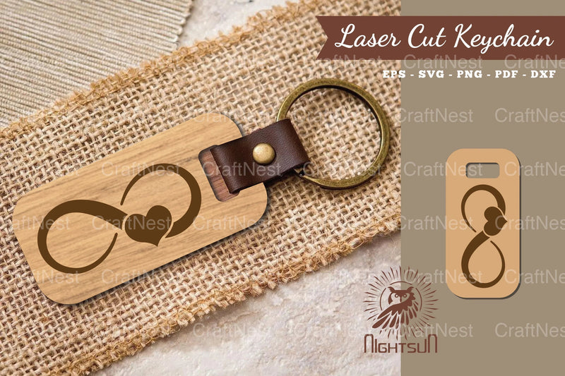 Infinity Heart Laser Cut Keychain Design Bundle - CraftNest - Digital Crafting and Art