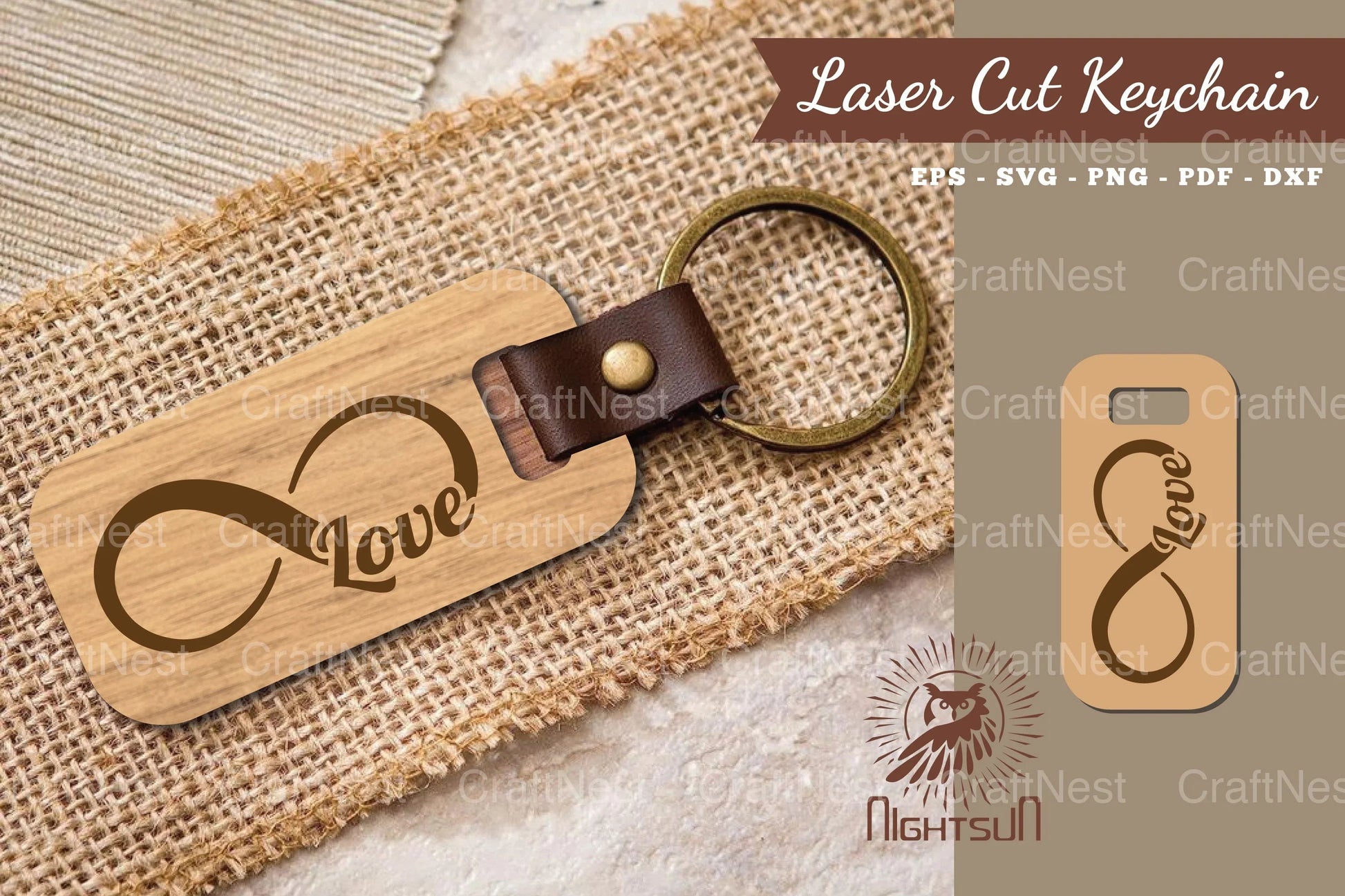 Infinity Love Laser Cut Keychain Design Bundle - CraftNest - Digital Crafting and Art