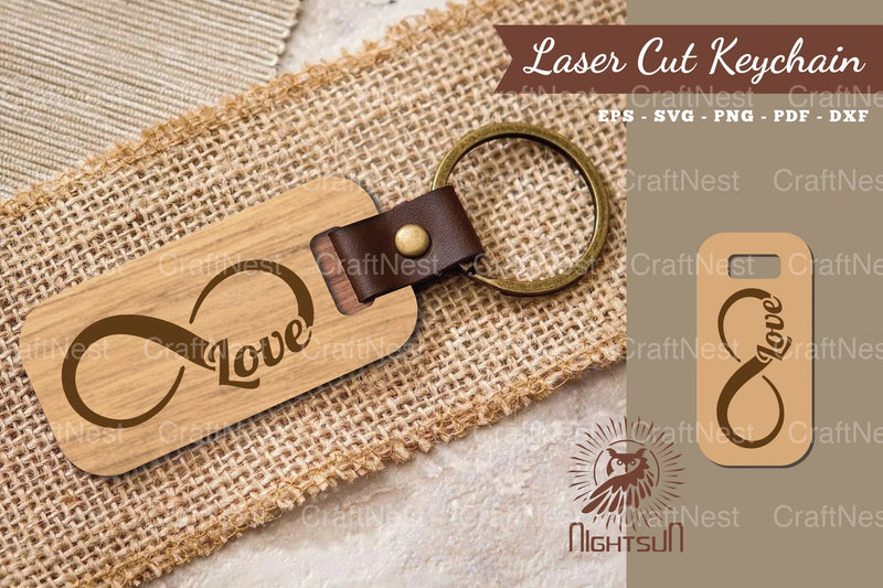 Infinity Love Laser Cut Keychain Design Bundle - CraftNest - Digital Crafting and Art