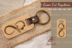 Infinity Music Laser Cut Keychain Design Bundle - CraftNest - Digital Crafting and Art