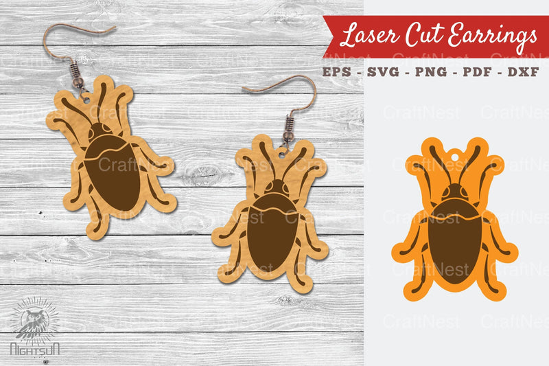 Insect Laser Cut Earrings Design Bundle - CraftNest - Digital Crafting and Art