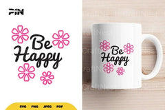 Inspirational Be Happy SVG Bundle - CraftNest - Digital Crafting and Art