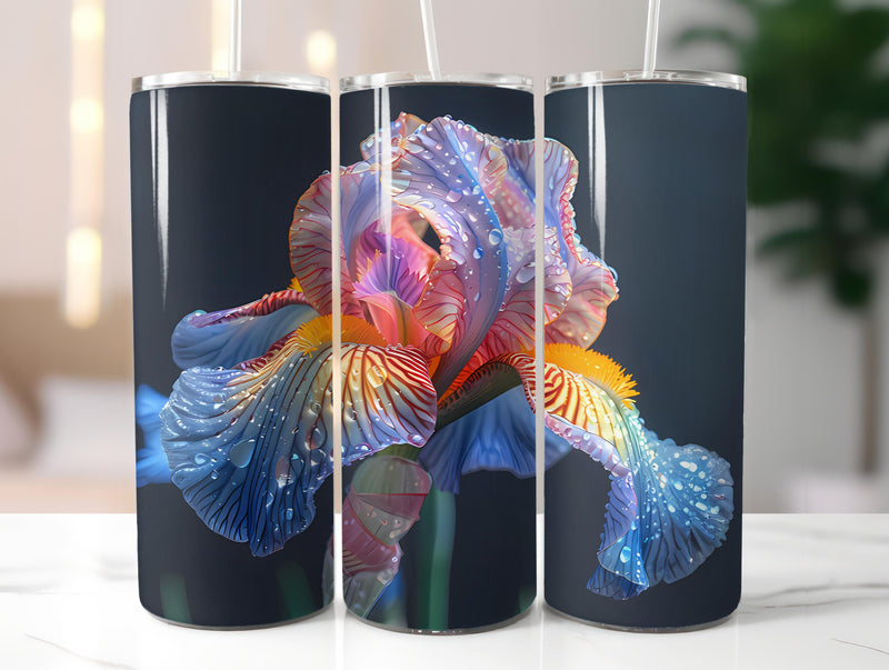 Irises Flowers Tumbler Wrap - CraftNest - Digital Crafting and Art