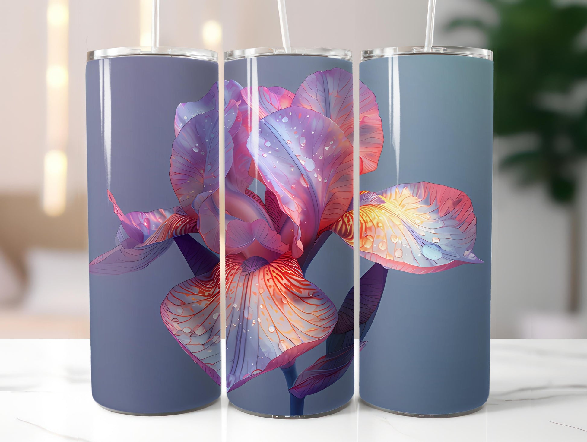 Irises Flowers Tumbler Wrap - CraftNest - Digital Crafting and Art
