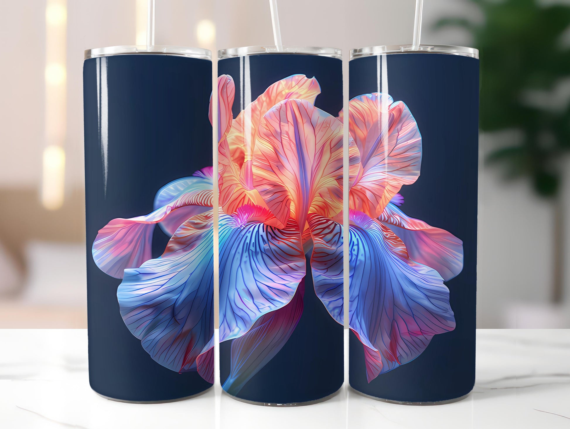 Irises Flowers Tumbler Wrap - CraftNest - Digital Crafting and Art