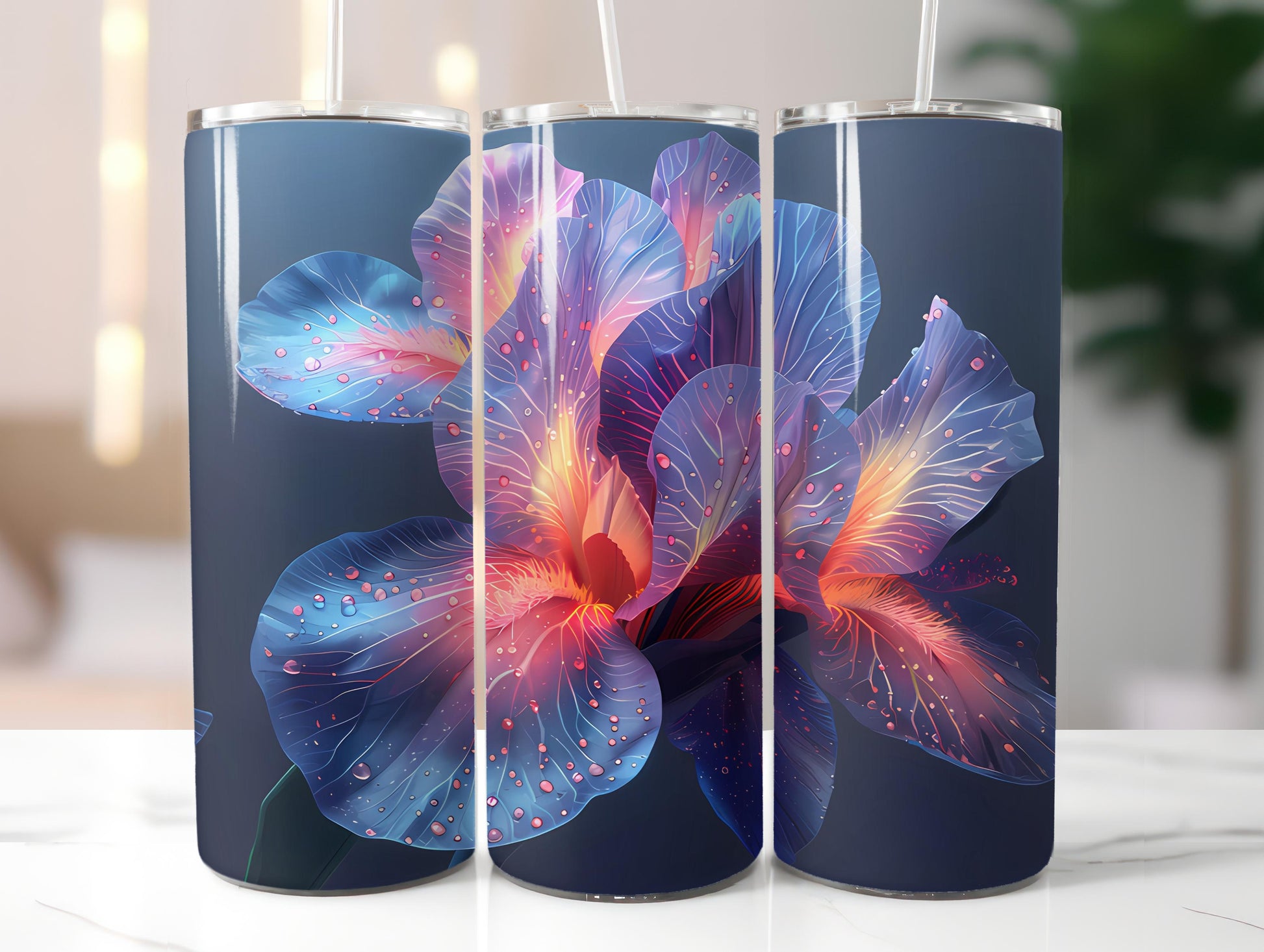 Irises Flowers Tumbler Wrap - CraftNest - Digital Crafting and Art