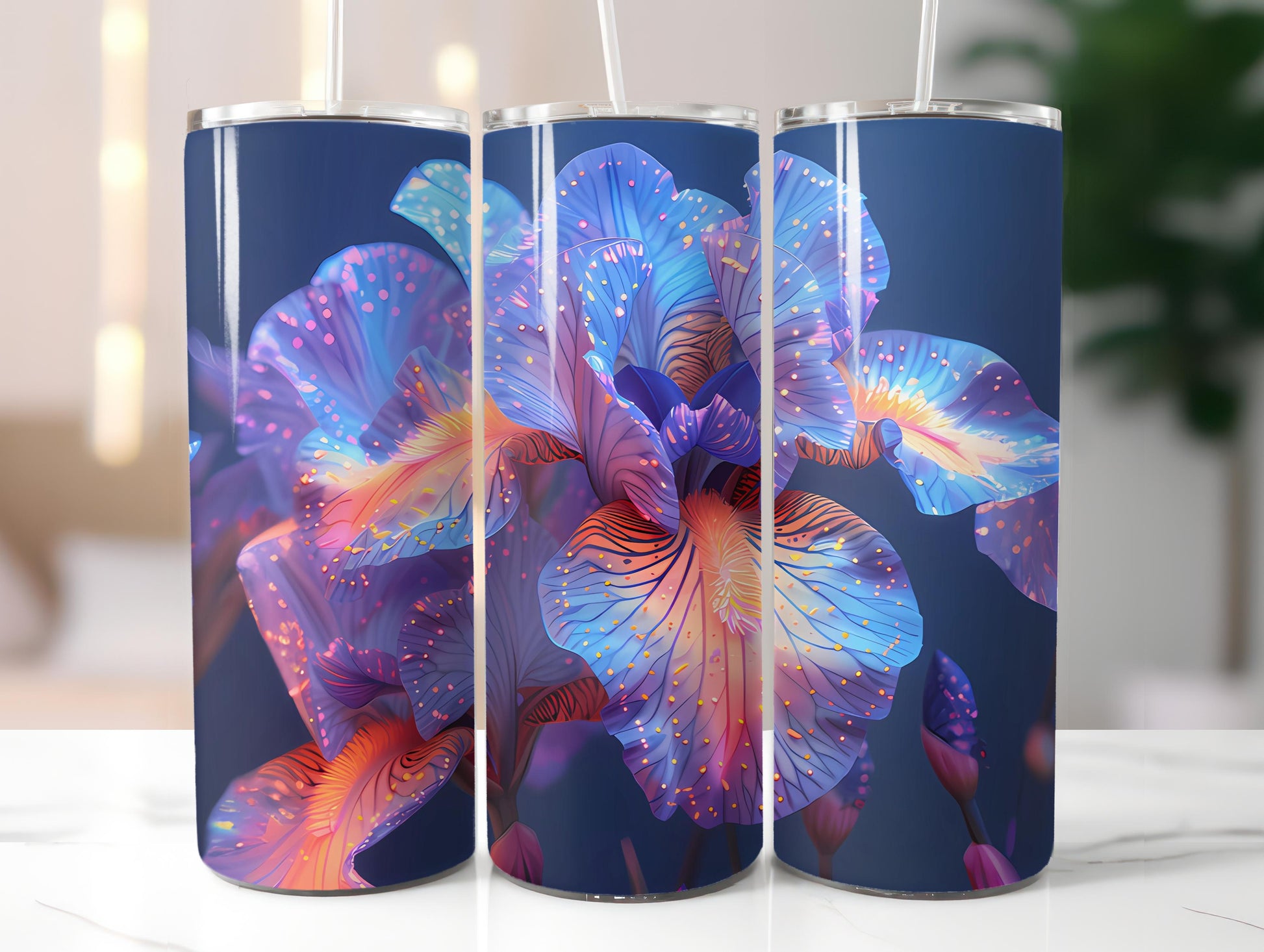 Irises Flowers Tumbler Wrap - CraftNest - Digital Crafting and Art