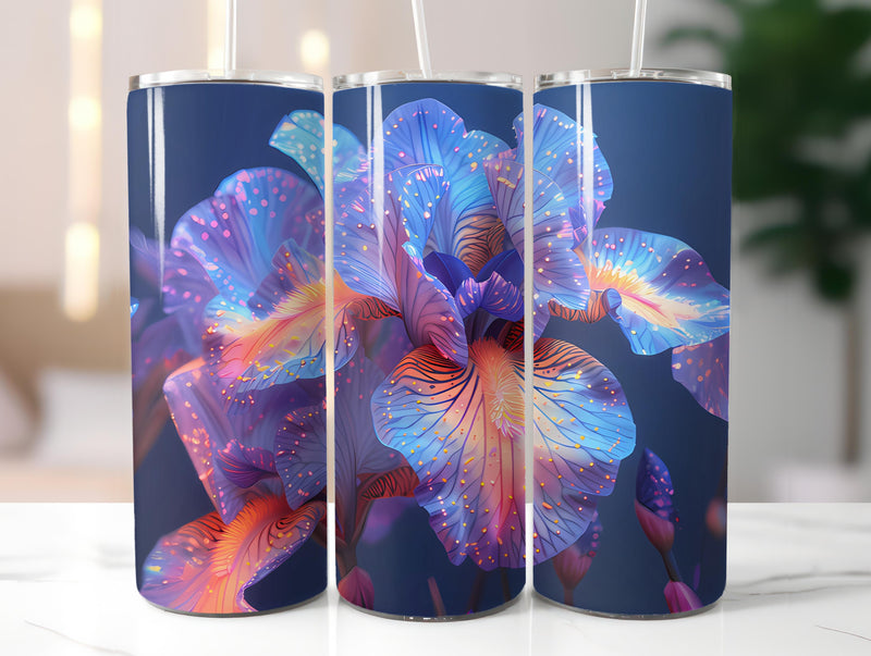 Irises Flowers Tumbler Wrap - CraftNest - Digital Crafting and Art