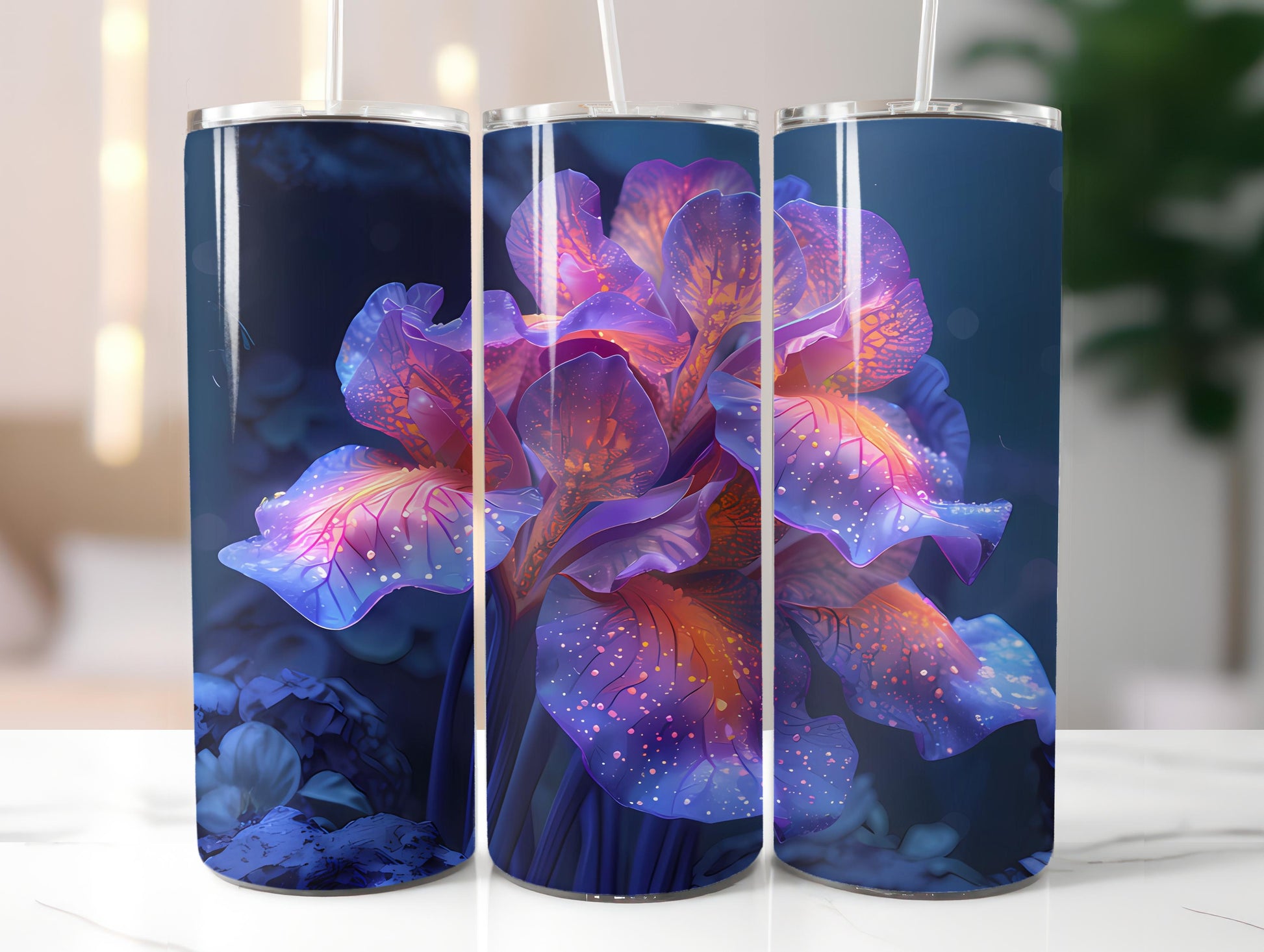 Irises Flowers Tumbler Wrap - CraftNest - Digital Crafting and Art