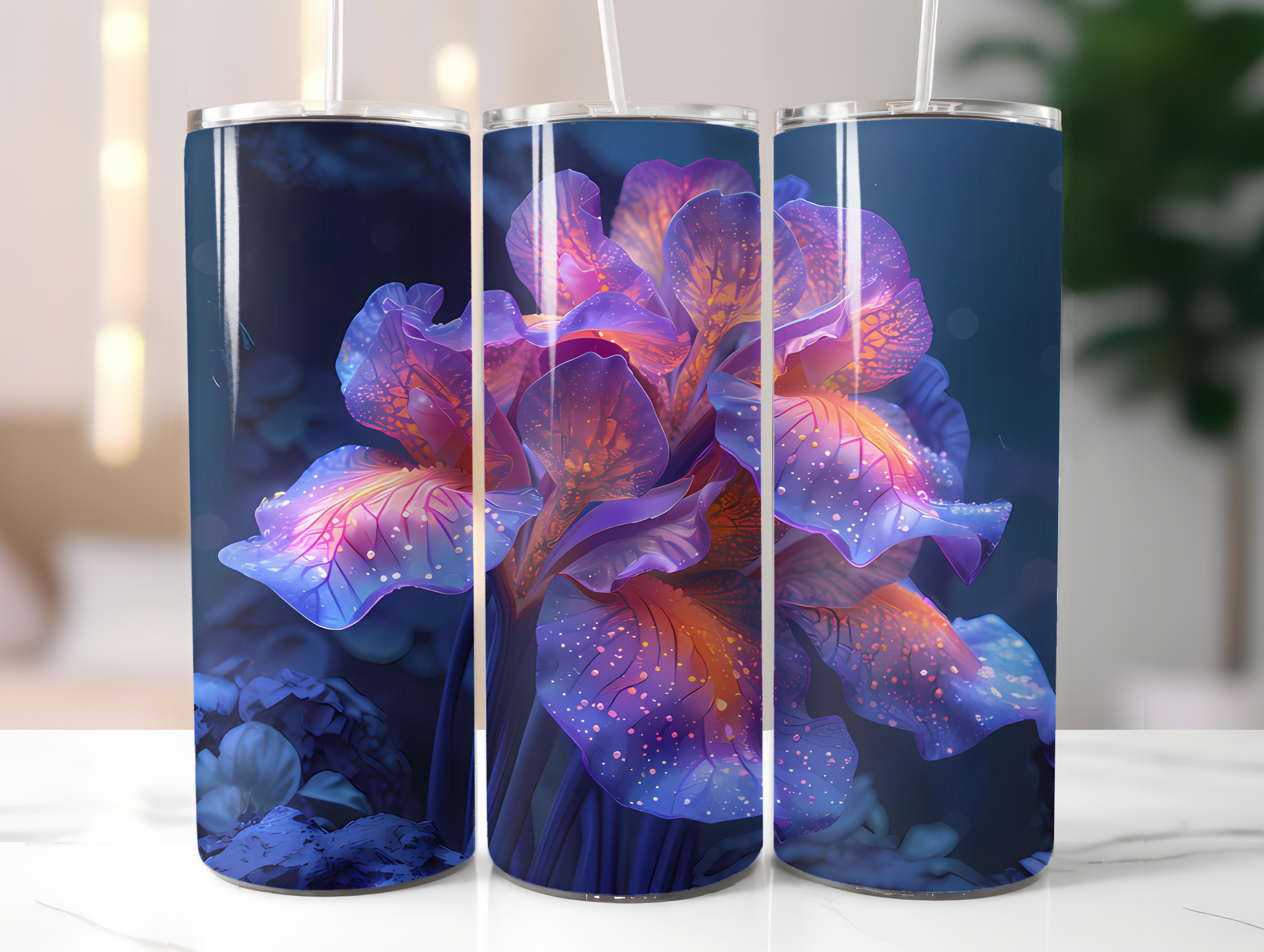 Irises Flowers Tumbler Wrap - CraftNest - Digital Crafting and Art