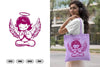 Isolated Praying Angel Stencil Clipart Bundle