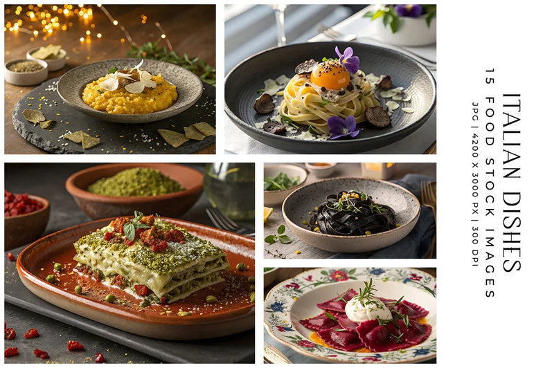Italian Dishes - Stock Images - CraftNest - Digital Crafting and Art