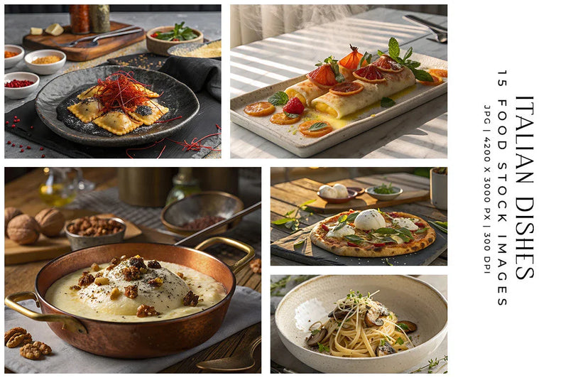 Italian Dishes - Stock Images - CraftNest - Digital Crafting and Art