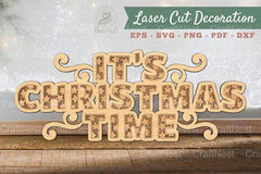 Christmas Time 3D Lasercut Decoration Clipart Bundle - CraftNest - Digital Crafting and Art