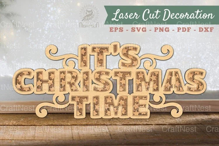 Christmas Time 3D Lasercut Decoration Clipart Bundle - CraftNest - Digital Crafting and Art