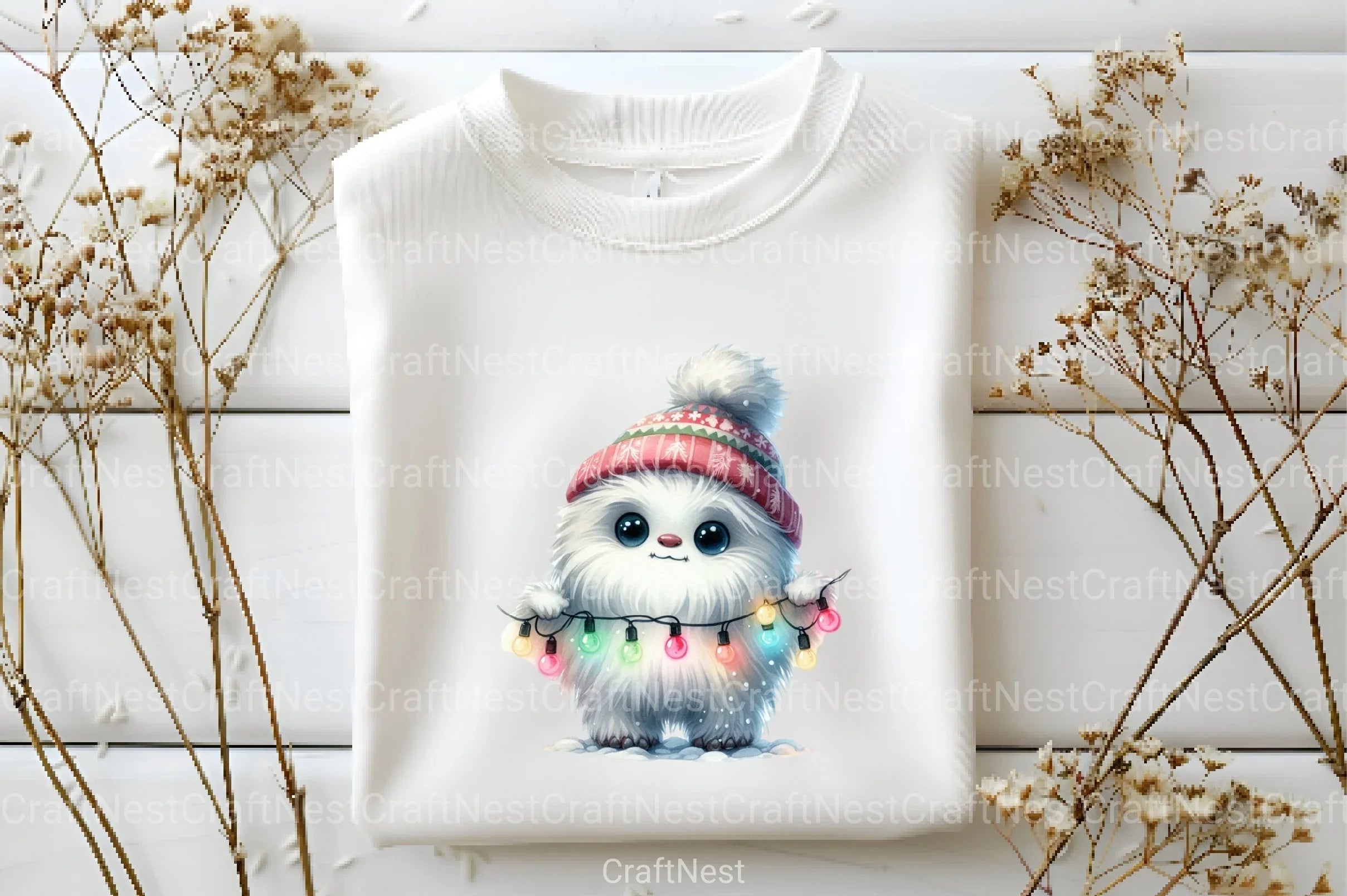 Christmas Cute Yeti Clipart Bundle - CraftNest - Digital Crafting and Art