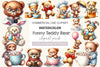 Funny Teddy Bear Clipart Bundle 2