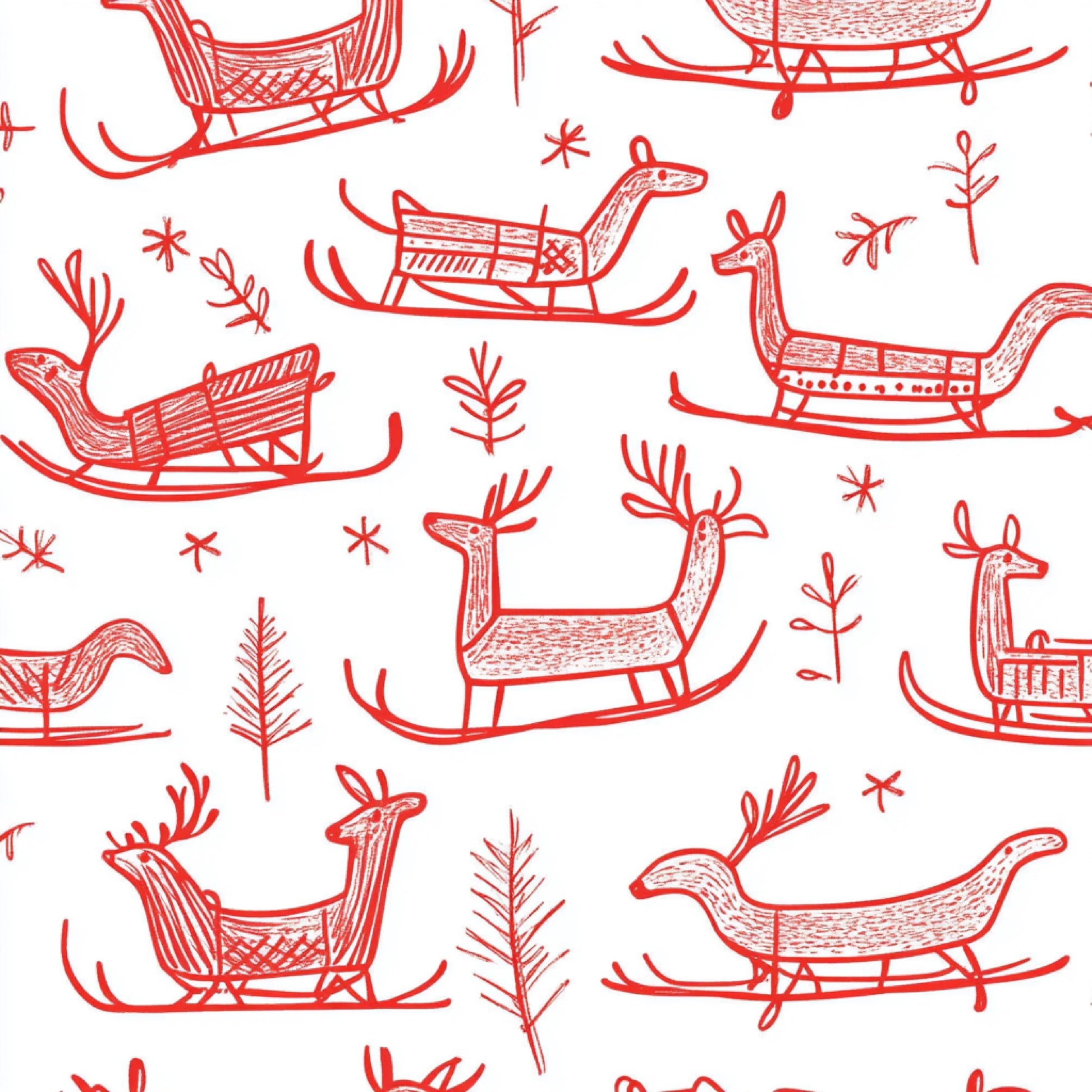 Christmas Doodle Digital Paper Design - CraftNest - Digital Crafting and Art