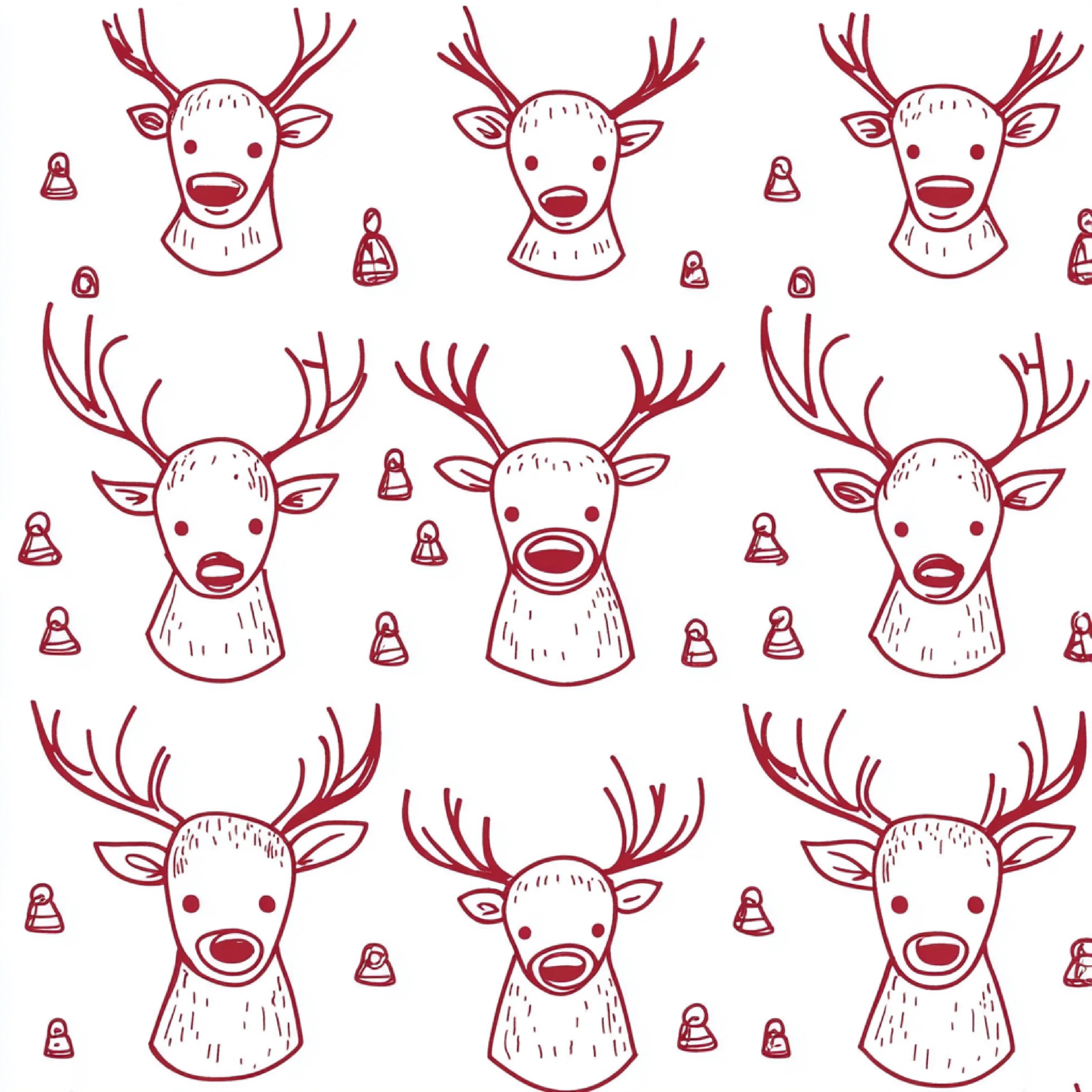 Christmas Doodle Digital Paper Design - CraftNest - Digital Crafting and Art