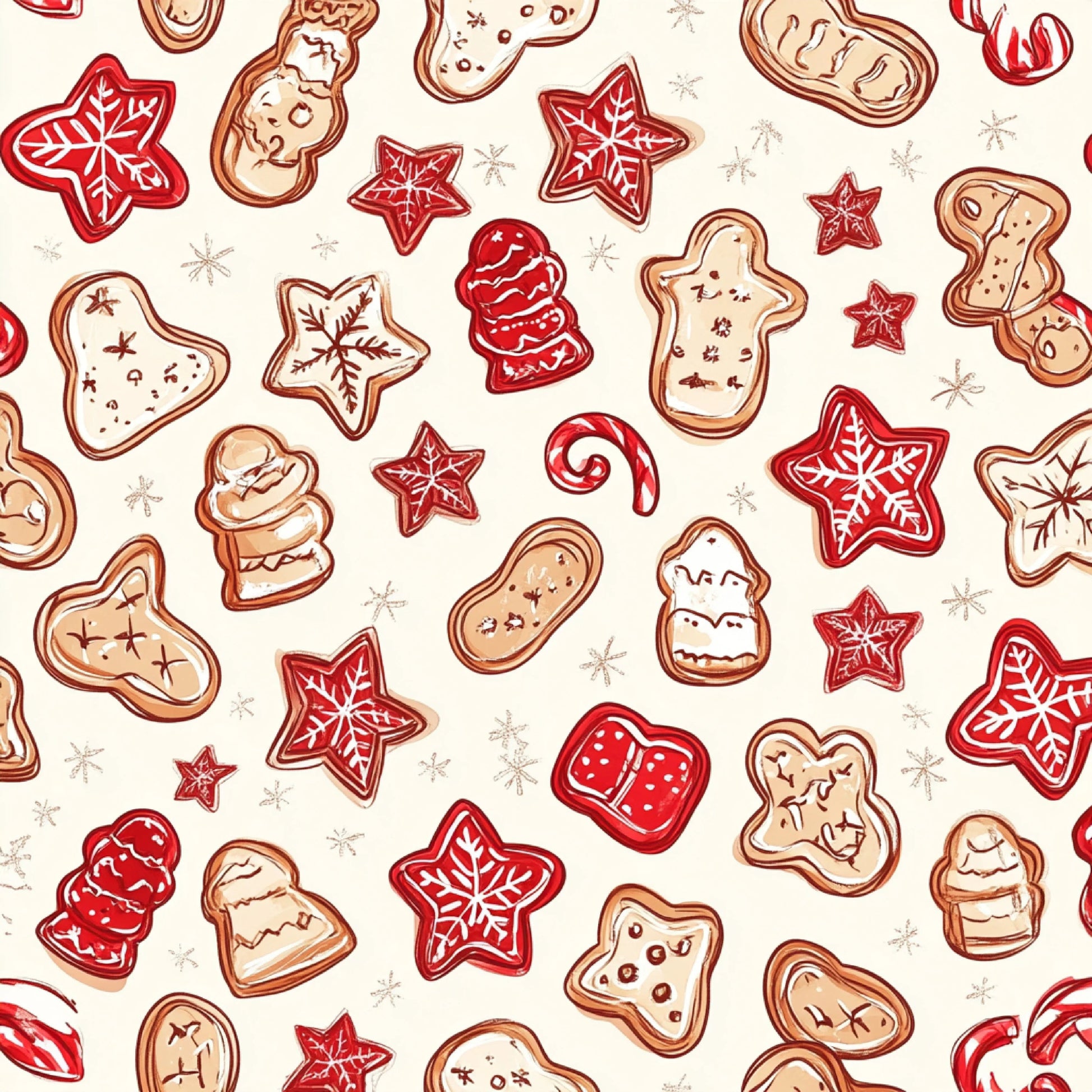 Christmas Doodle Digital Paper Design - CraftNest - Digital Crafting and Art