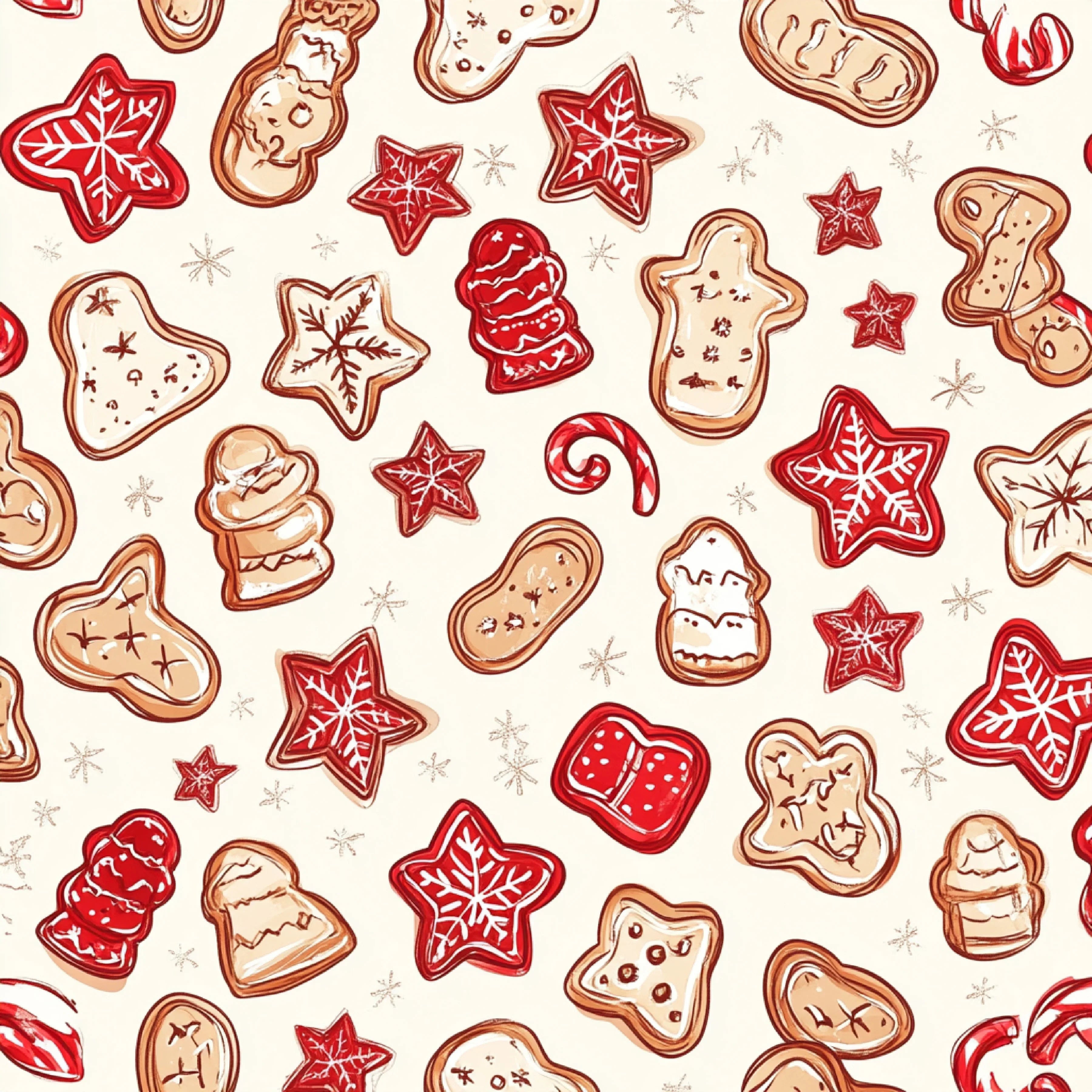 Christmas Doodle Digital Paper Design - CraftNest - Digital Crafting and Art