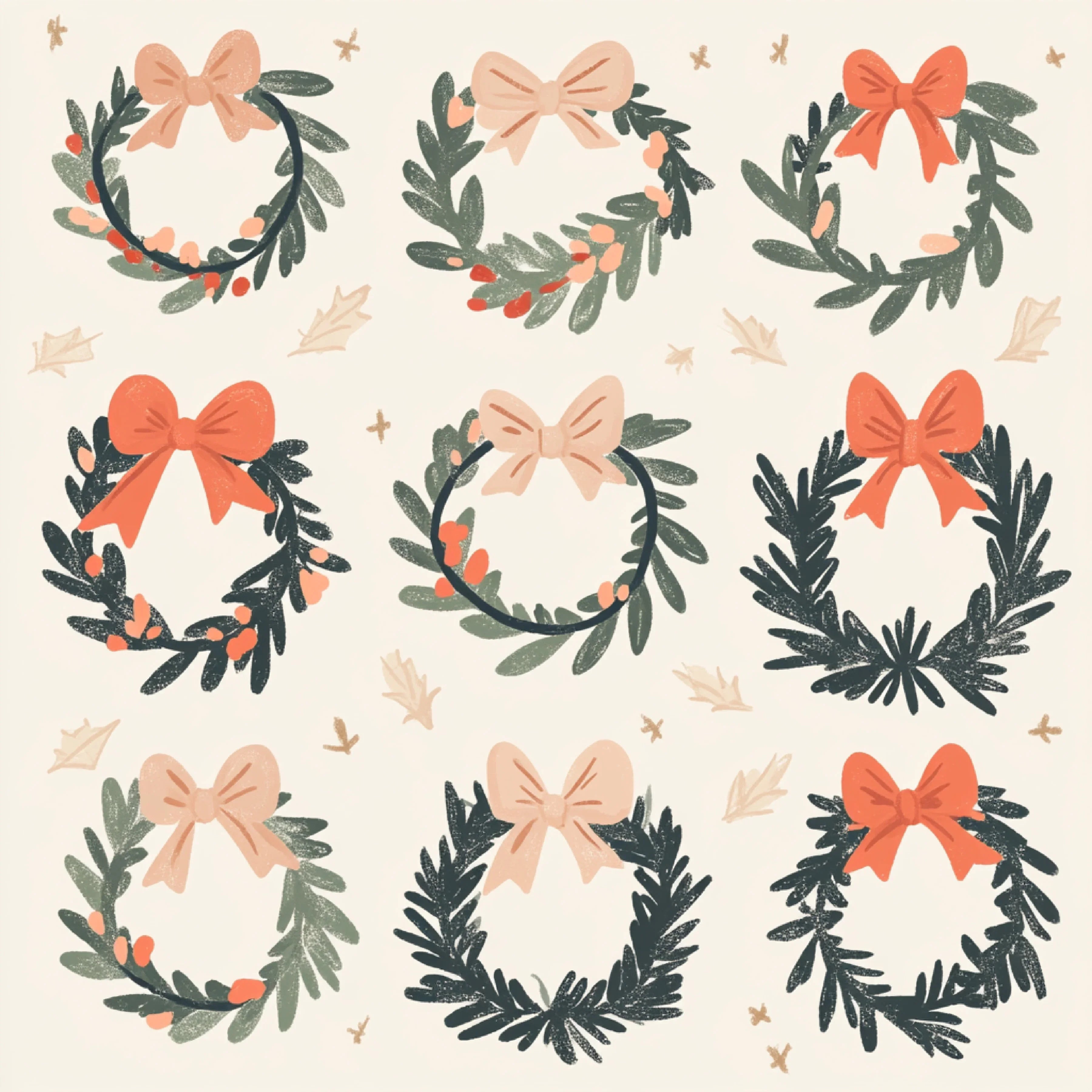 Christmas Doodle Digital Paper Design - CraftNest - Digital Crafting and Art