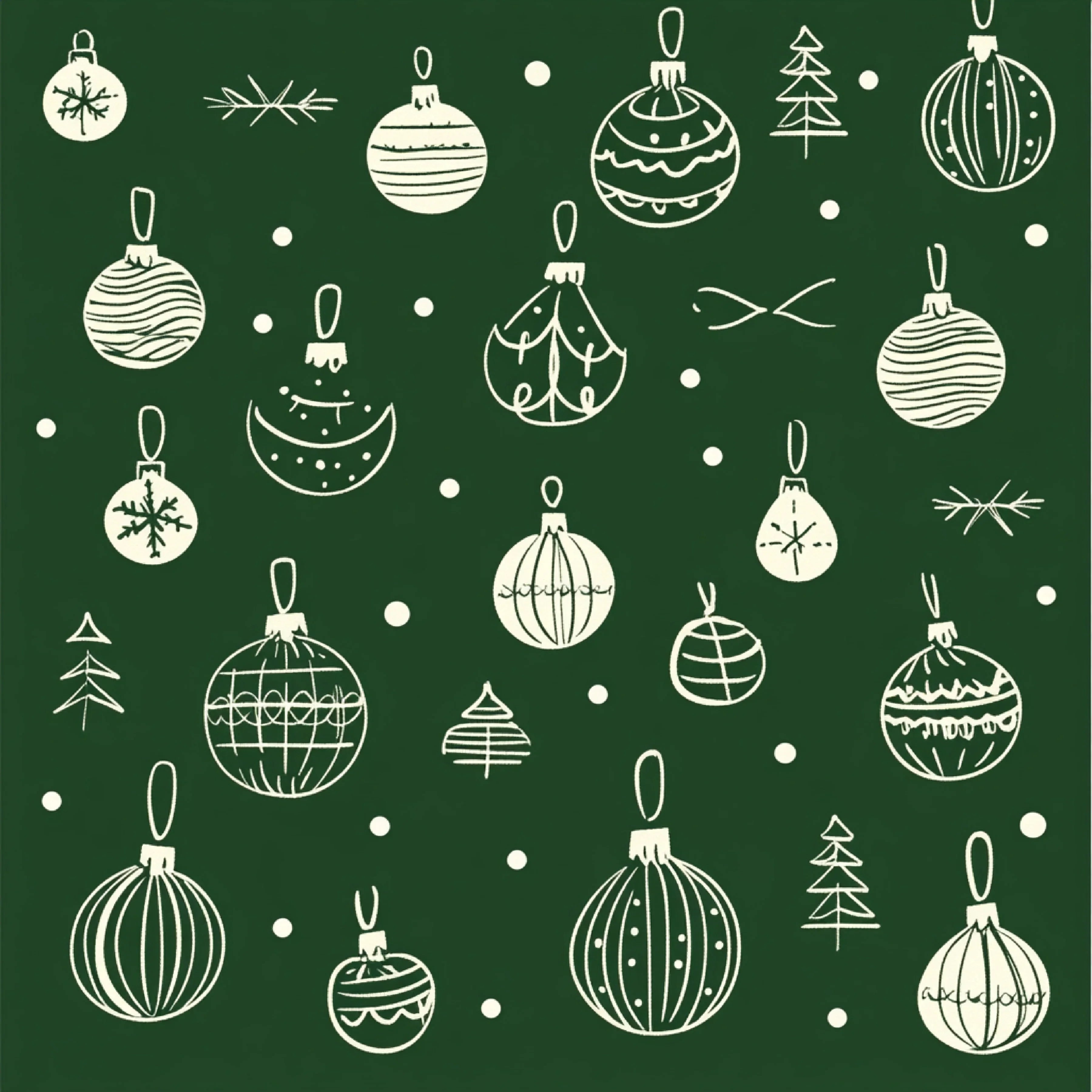 Christmas Doodle Digital Paper Design - CraftNest - Digital Crafting and Art