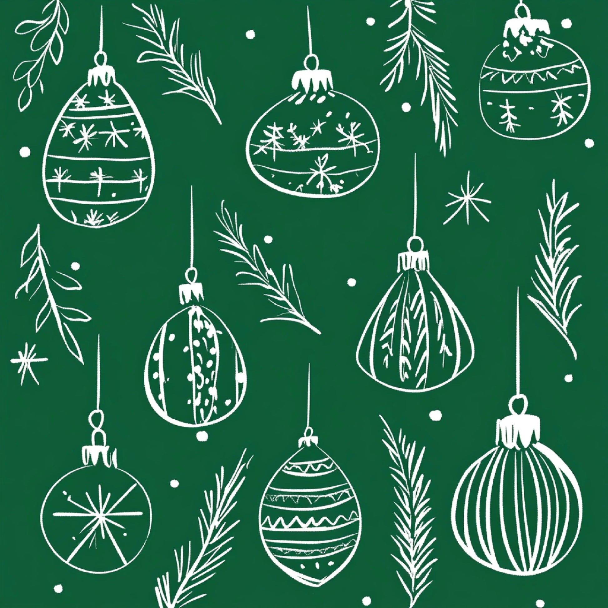 Christmas Doodle Digital Paper Design - CraftNest - Digital Crafting and Art
