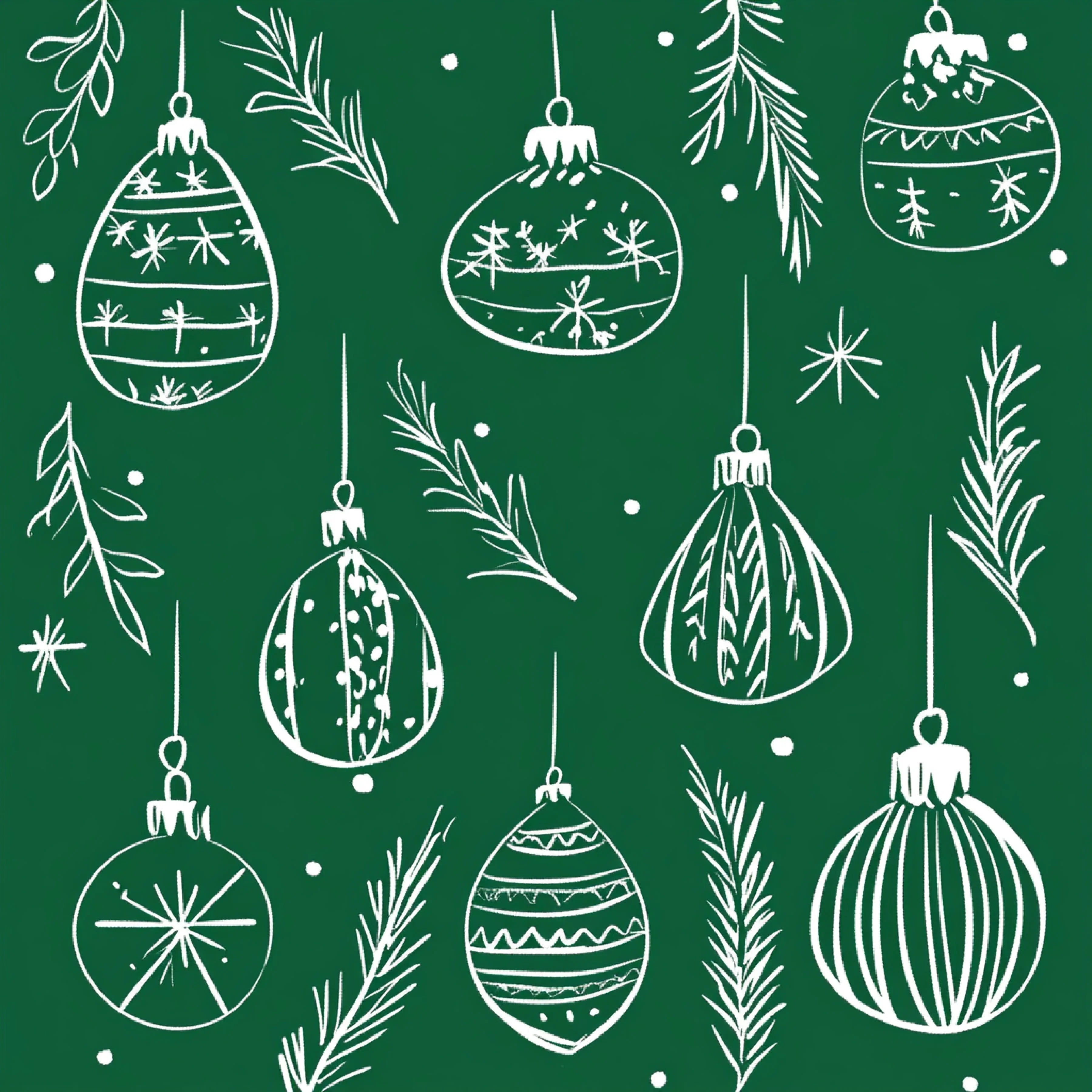 Christmas Doodle Digital Paper Design - CraftNest - Digital Crafting and Art