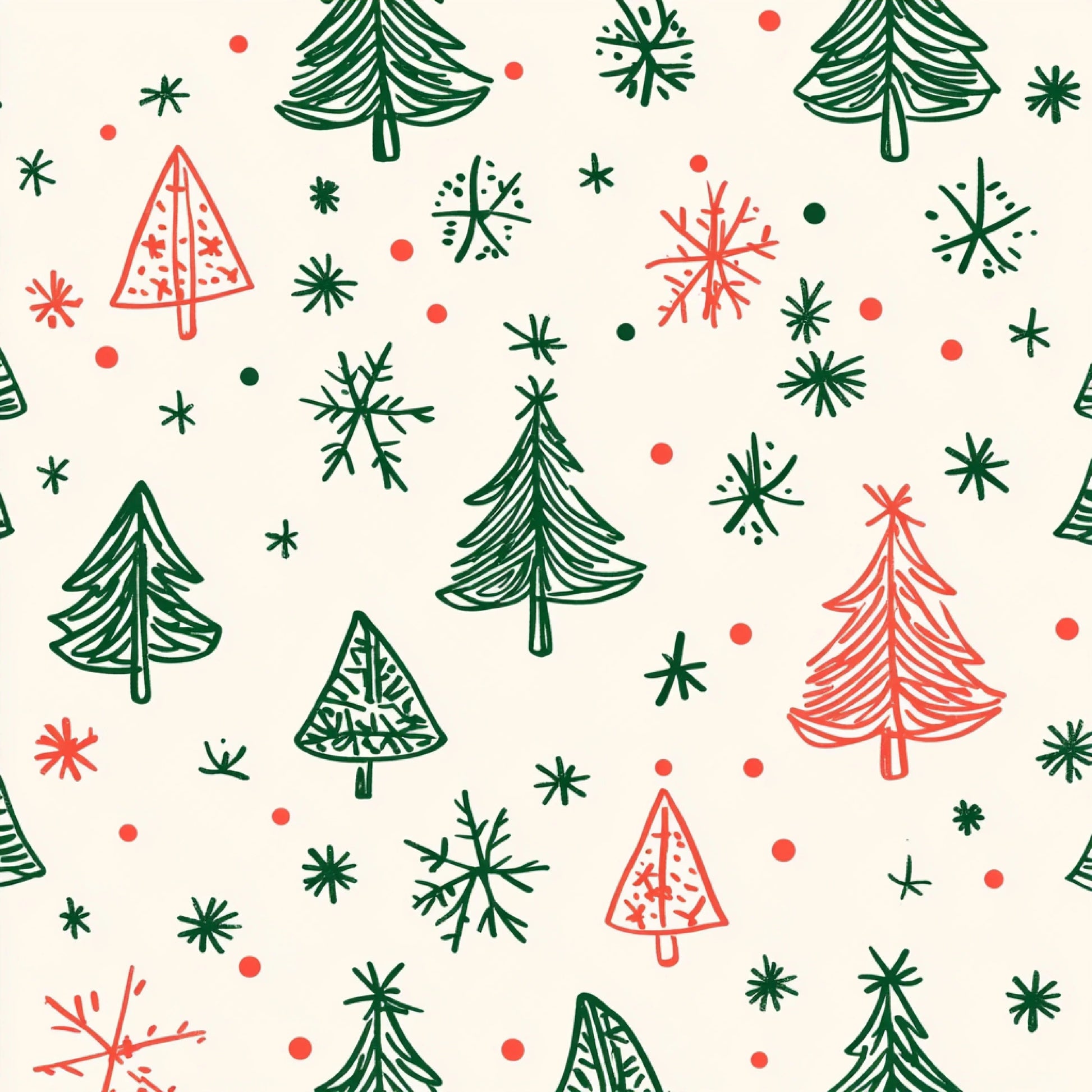 Christmas Doodle Digital Paper Design - CraftNest - Digital Crafting and Art