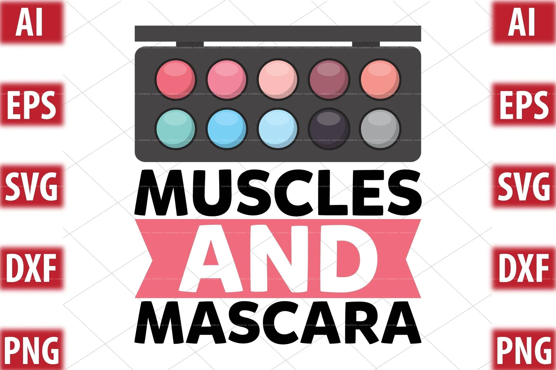 Makeup Design SVG Bundle 5 - CraftNest - Digital Crafting and Art