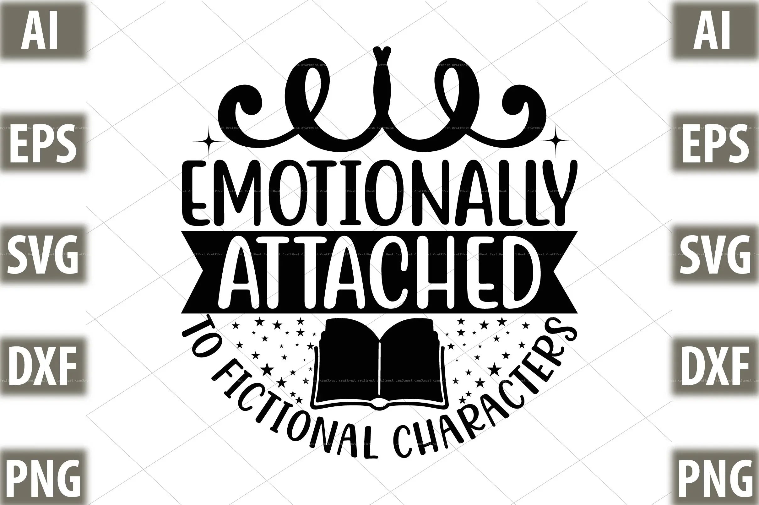 Book Lover SVG Design Bundle - CraftNest - Digital Crafting and Art