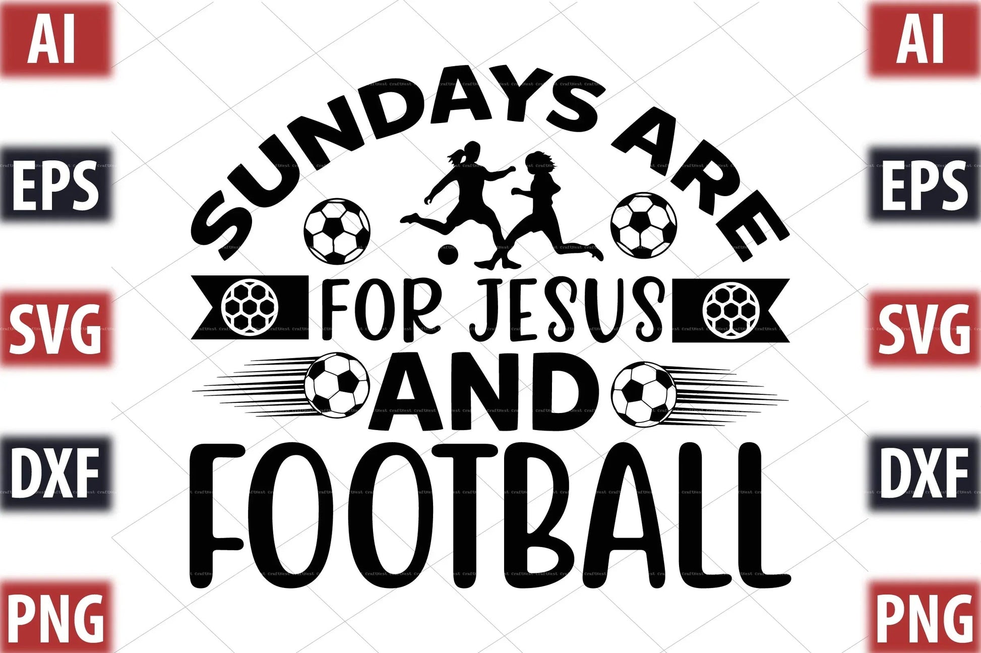 Football Design SVG Bundle 4 - CraftNest - Digital Crafting and Art