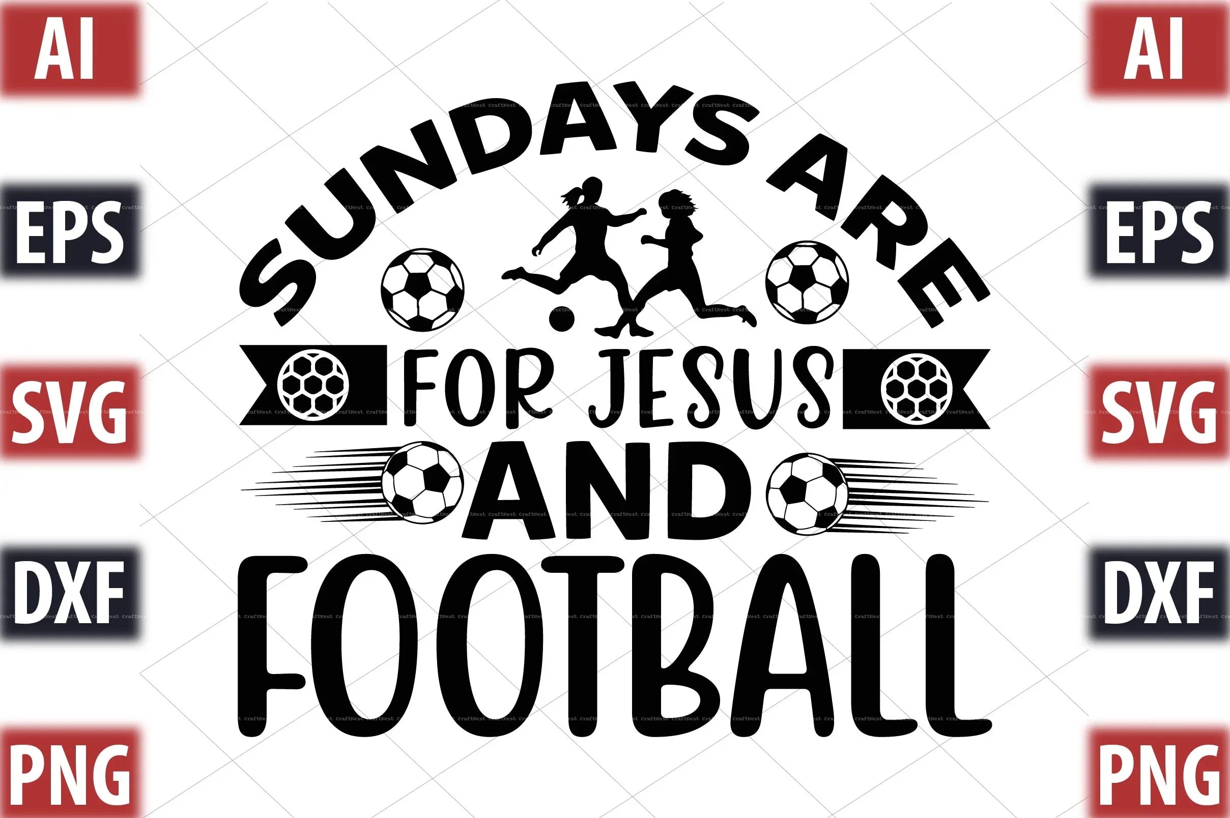 Football Design SVG Bundle 4 - CraftNest - Digital Crafting and Art