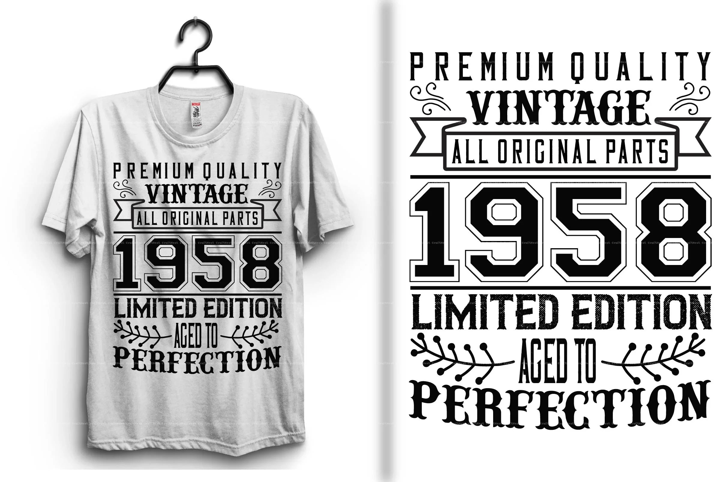 Vintage T-Shirt Design SVG Bundle 1 - CraftNest - Digital Crafting and Art