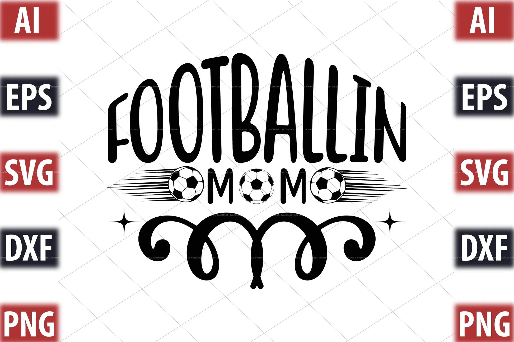 Football Design SVG Bundle 4 - CraftNest - Digital Crafting and Art