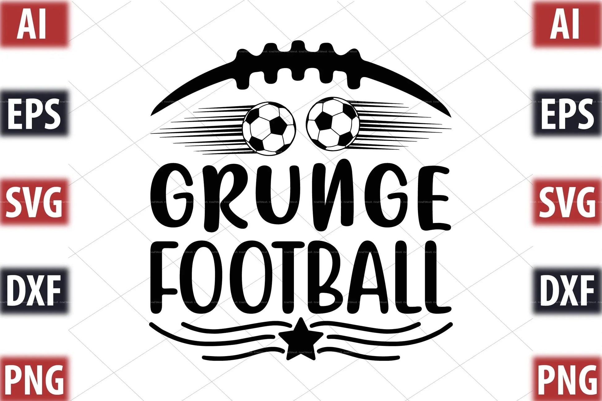 Football Design SVG Bundle 4 - CraftNest - Digital Crafting and Art