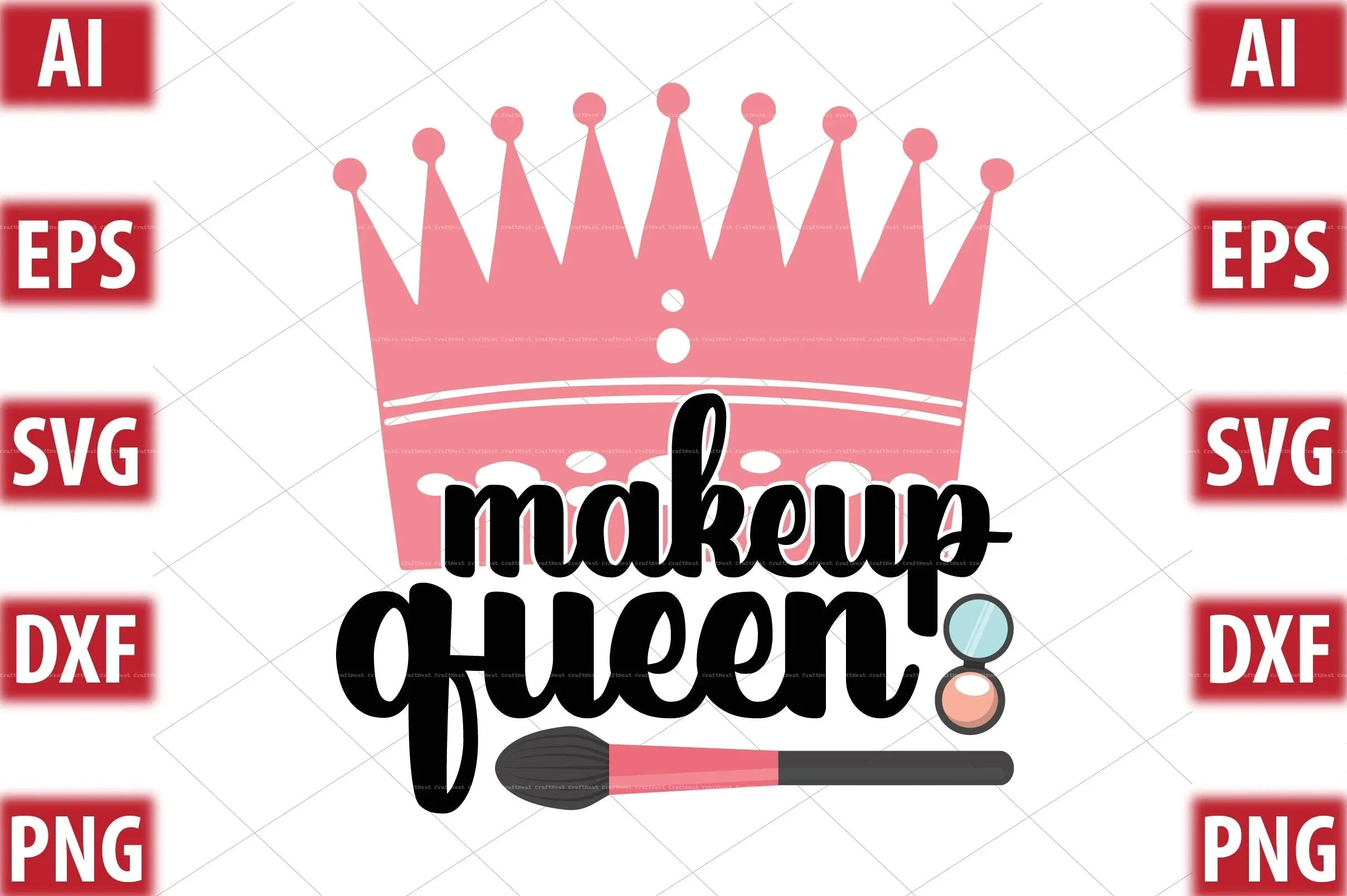 Makeup Design SVG Bundle 5 - CraftNest - Digital Crafting and Art