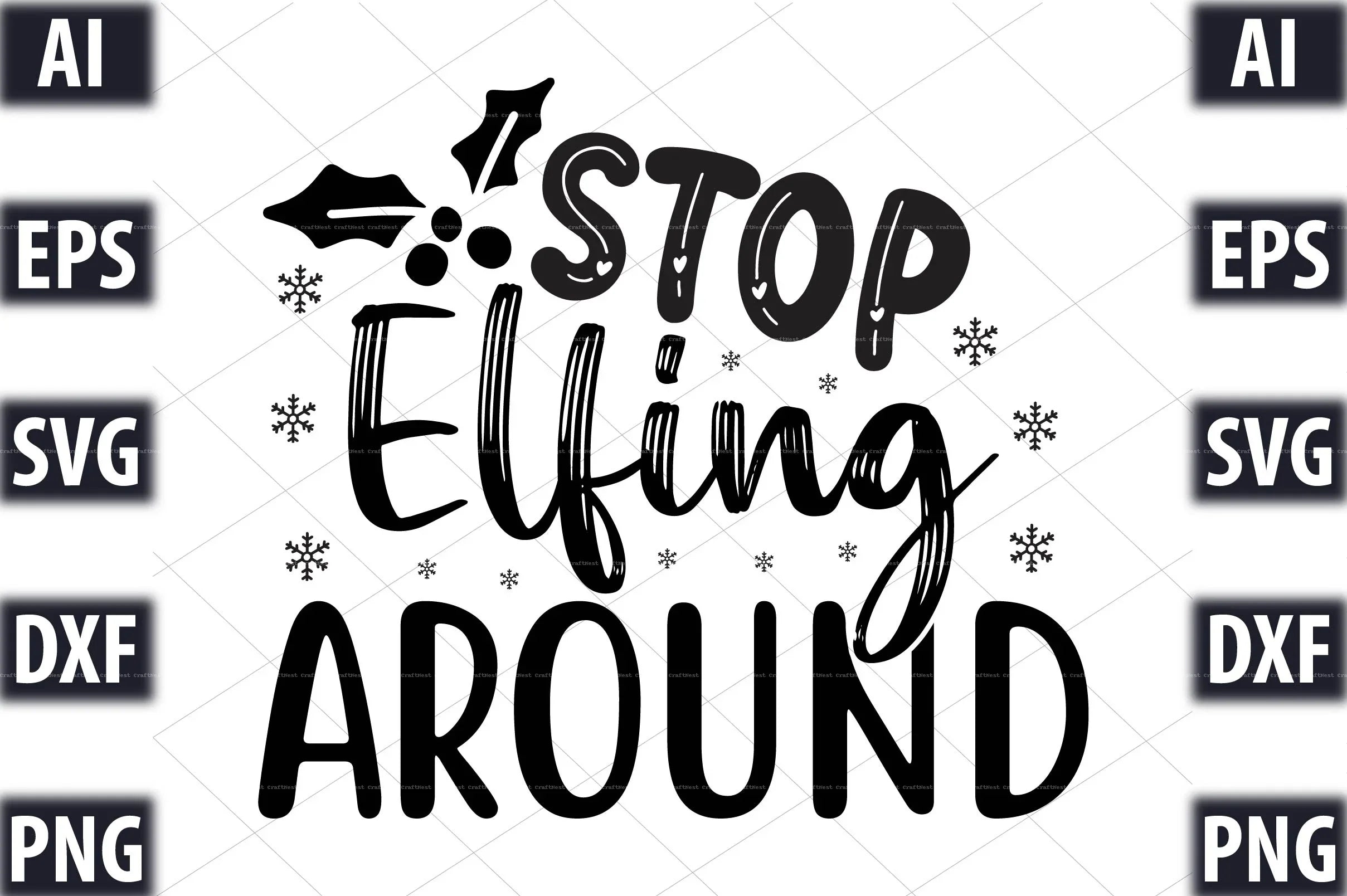 Christmas Design SVG Bundle  Pack - CraftNest - Digital Crafting and Art