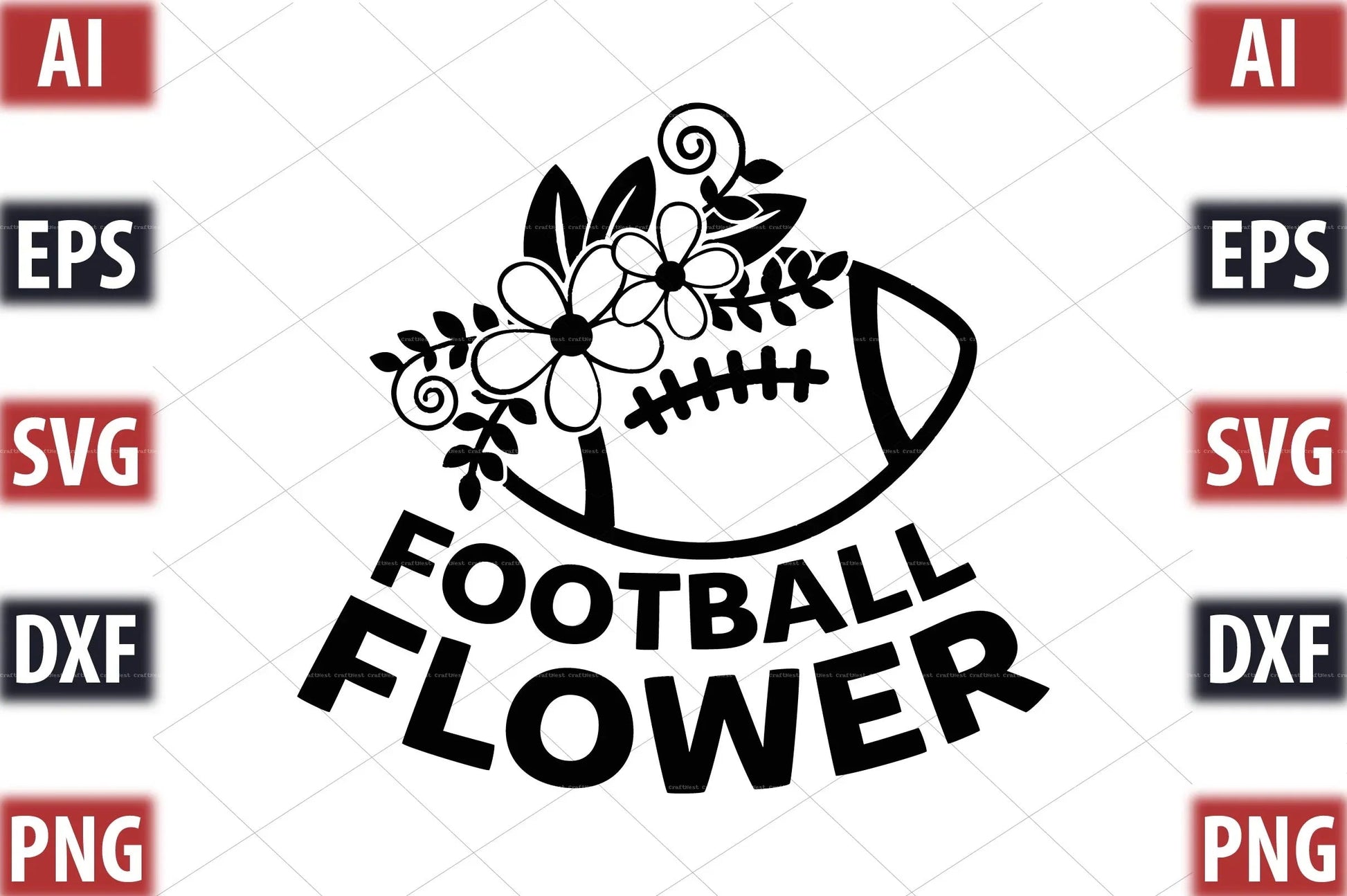 Football Design SVG Bundle 4 - CraftNest - Digital Crafting and Art