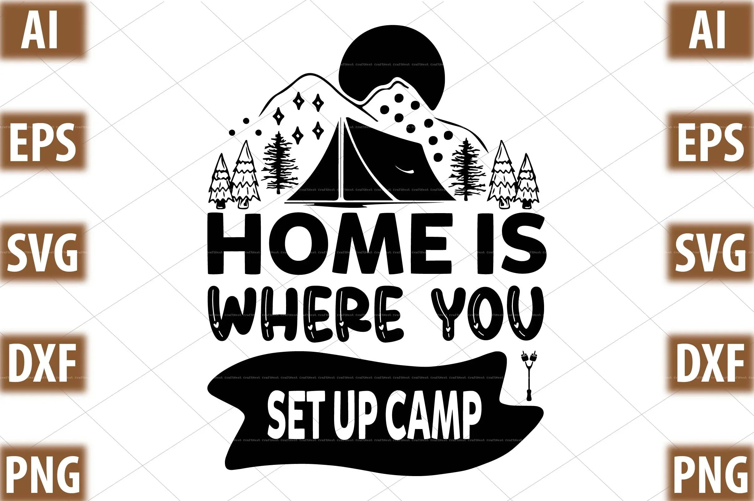 Camping Design SVG Bundle 1 - CraftNest - Digital Crafting and Art