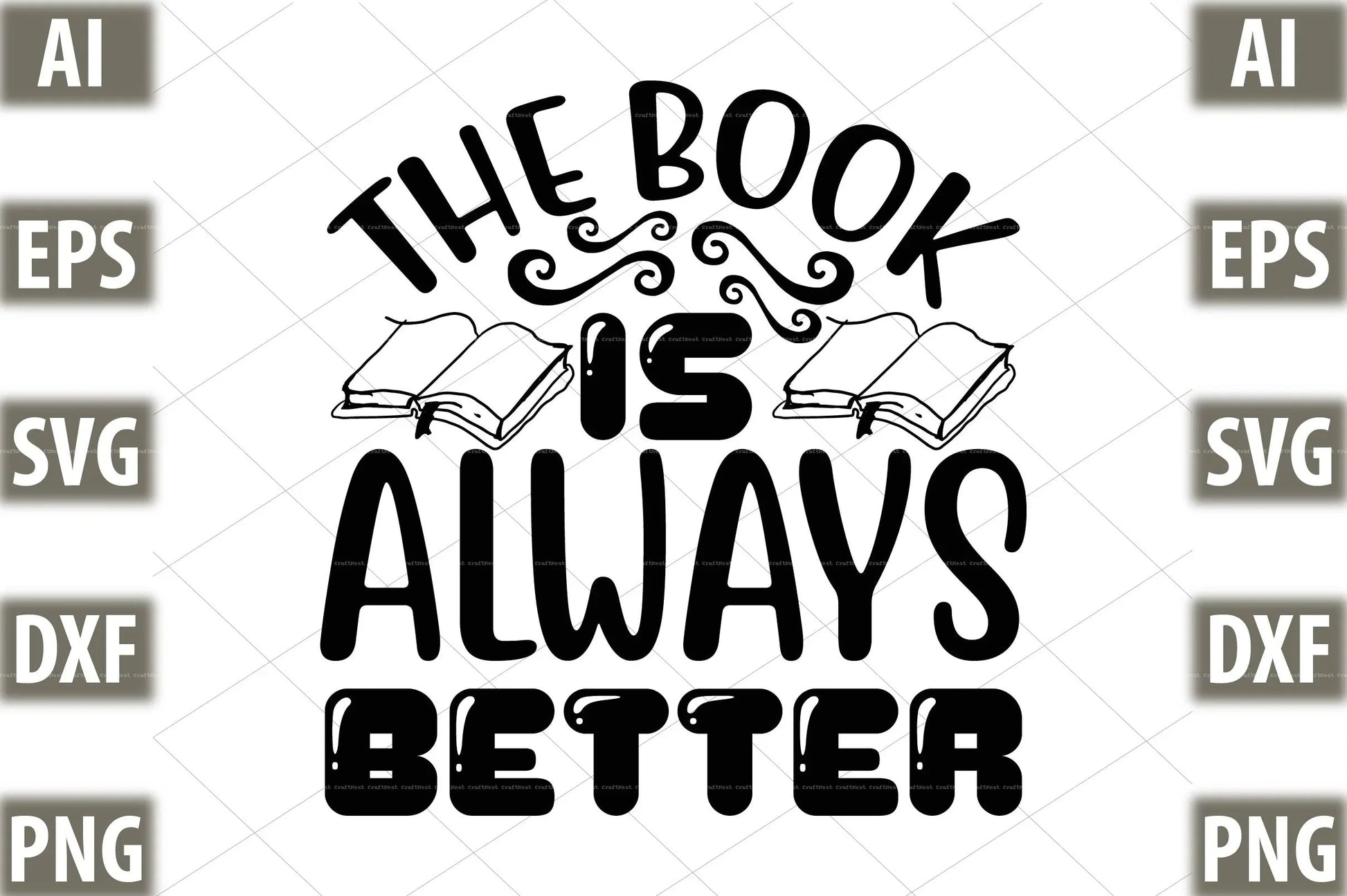 Book Lover SVG Design Bundle - CraftNest - Digital Crafting and Art