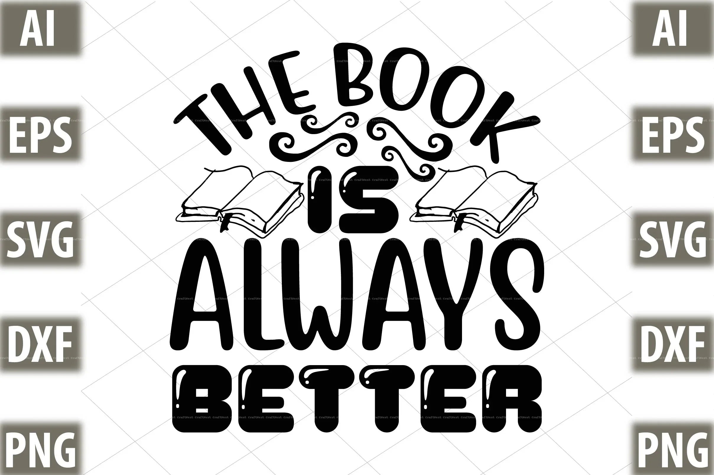Book Lover SVG Design Bundle - CraftNest - Digital Crafting and Art
